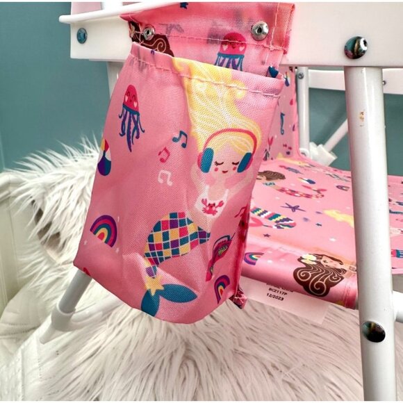 TOMMY BAHAMA Beach Chair Age 3-6 Years Pink Mermaid Cup Holder Umbrella Collapse - Picture 3 of 10